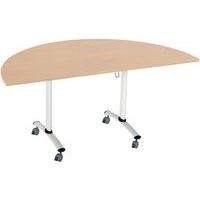 Table demi-lune plateau mélaminé pivotant Axe - Manutan Expert - Image 3