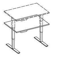 Bureau électrique mémoire 120 x 80 cm Gris - Image 2