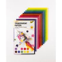 Pochette 10 feuilles assorties papier vitrail 18.5 x 30 cm - Image principale