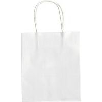 Sac en papier blanc vergé à décorer (Lot de 20) - Image 2