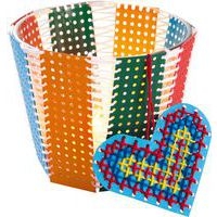 Set 10 feuilles carton à broder couleurs assorties - Image 3