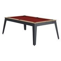 Billard Steel cadre chêne sablé - tapis rouge - pieds gris - Image principale
