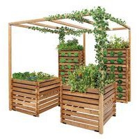 Mur bac pergola - 2 bacs à hauteur - 2 murs végétaux - Image 2