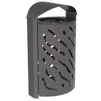 Poubelle Venise 120 L avec couvercle réhaussé galva - gris procity - Image principale