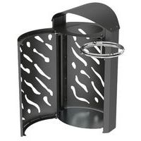 Poubelle Venise 120 L avec couvercle réhaussé galva - gris procity - Image 2