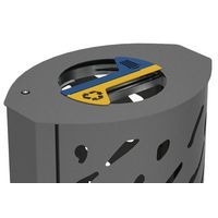 Poubelle Venise tri sélectif 2 x 60 L galva - Procity - Image 5