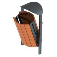 Poubelle Silaos 50 L acier/bois - Procity - Image 4