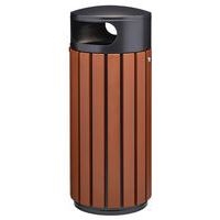 Poubelle Zeno Extreme 80L effet corten /tête inox gris-Rossignol Pro - Image principale