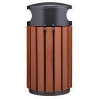 Poubelle Zeno alu 60L effet corten /tête manganese - Image 2
