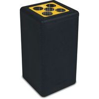 Poubelle circulaire à gobelets BrickBin Cups 65L noir/jaune - Image principale