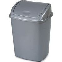 Poubelle à couvercle basculant 15 L Gris - Image 2