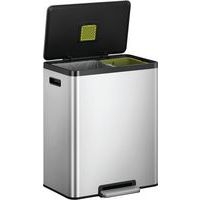 Poubelle à pédale Ecocasa II Recycling Step Bin 36+24 L inox - Image 5