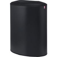 Poubelle tri sélectif Lune Binc 3 flux couvercle fermé noir - Image 2