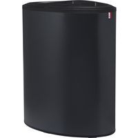 Poubelle tri sélectif Lune Binc 3flux couvercle ouvert Noir - Image 2