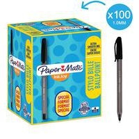 Lot de 100 Stylo bille Per Mate Inkjoy100 cap noir format éco 80+20 - Image principale