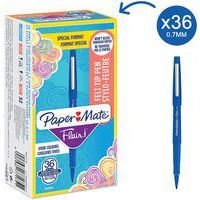 Lot de 36 Stylo feutre Paper Mate Flair bleu format économique 30+6 - Image 6