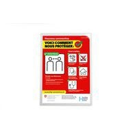 Pochette coin anti-microbienne polypropylène format  23.2 x 32.2 cm (lot de 25) - Image principale