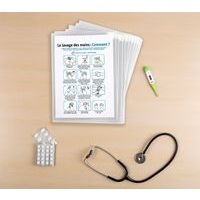 Pochette coin anti-microbienne polypropylène format  23.2 x 32.2 cm (lot de 25) - Image 2