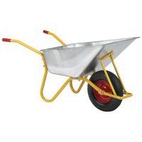 Brouette de jardin cuve galvanisée 110 L/200 kg avec butée - Roues pneumatiques - Image principale
