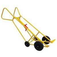 Diable acier porte-fût ergonomique charge 250 kg - Roues Solid - Image principale