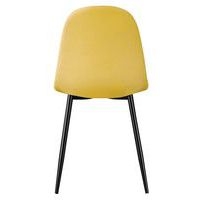 Lot de  2 Chaises Must pied Noir assise tissu polyester Safran - Image 3