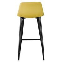 Lot de  2 Tabourets Must pied Noir assise tissu polyester Safran - Image 4