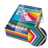 Paquet 240 feuilles papier dessin 29.7x42 cm Fabriano Colore 185g 12 couleurs assorties - Image 2