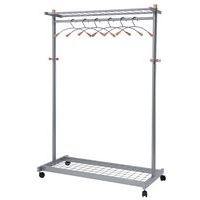 Vestiaire mobile Lux + 6 cintres Bois Chrome - Image principale