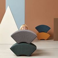 Klip Klap pouf corps courbé bleu océan-KlipKlap - Image 2