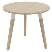 Table ronde Dialogue Ø 80 plateau Chêne tripode Hêtre - Image principale