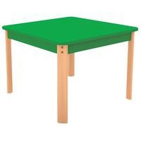 Table Ergo carrée T0 - vert/hêtre - Image principale