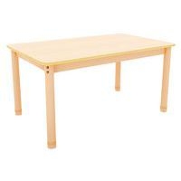 Table Classik rectangulaire réglable T3 à T4 - piètement bois hêtre - Image principale