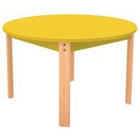 Table Ergo ronde T0 - piètement bois hêtre - Image 2