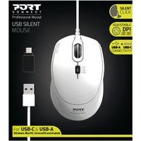 Souris Pro silencieuse filaire blanche - Port connect - Image 2