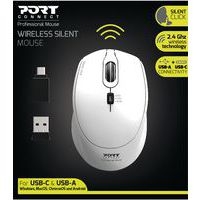 Souris Pro silencieuse sans fil blanche - Port connect - Image 3