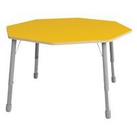 Table Eko octogonale ø 146 cm réglable T1 à T3 - jaune - Image principale