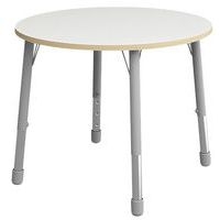 Table Eko ronde ø 100 cm réglable T1 à T3 - blanc - Image principale