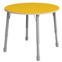 Table Eko ronde ø 100 cm réglable T1 à T3 - jaune - Image principale