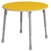 Table Eko ronde ø 100 cm réglable T3 à T6 - jaune - Image principale