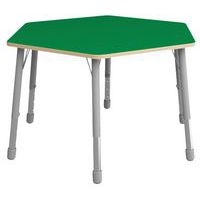 Table Eko hexagonale ø 140 cm réglable T3 à T6 - vert - Image principale
