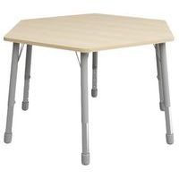 Table Eko hexagonale ø 140 cm réglable T3 à T6 - bouleau - Image principale