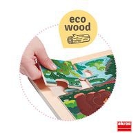 Lot de 4 puzzles 'Les explorations' de 48 pièces en bois. - Image 4