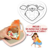 12 puzzles cœur à décorer - Image 5