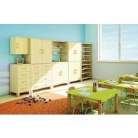 Bibliothèque haute Confetti avec pieds - 4 portes pleines - Image 2