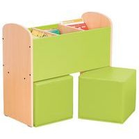 Bac à livres et poufs Basik 74 x 34 x 69 cm - Image 2