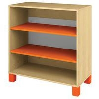 Meuble droit Confetti avec pieds 2 étagères bouleau/orange - Image principale