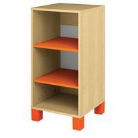 Caisson 2 étagères Confetti avec pieds - bouleau/orange - Image principale