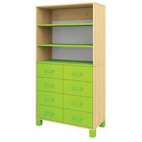 Bibliothèque Confetti avec pieds - étagères et tiroirs - Image principale