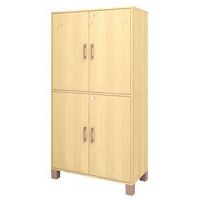 Bibliothèque haute Confetti avec pieds - 4 portes pleines à clé - Image 2