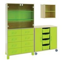 Meuble bas Confetti avec pieds - 4 bacs et portes - Image 4